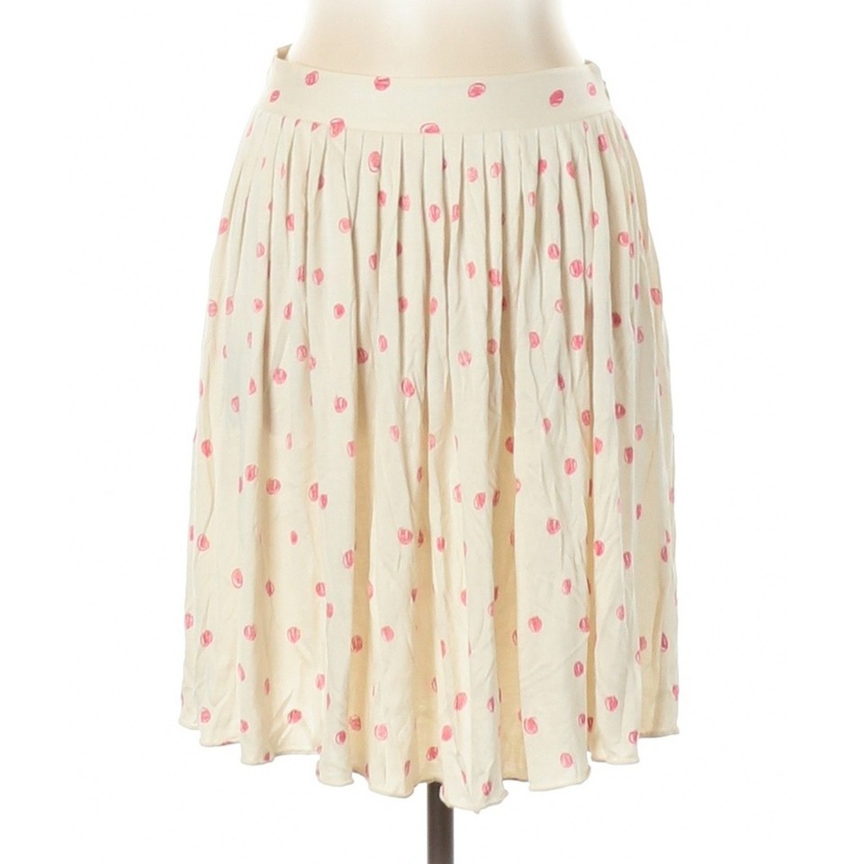 Late-90s Y2K Moschino silk polka dot skirt — authentic Italian designer vintage with that playful Cheap & Chic DNA.
