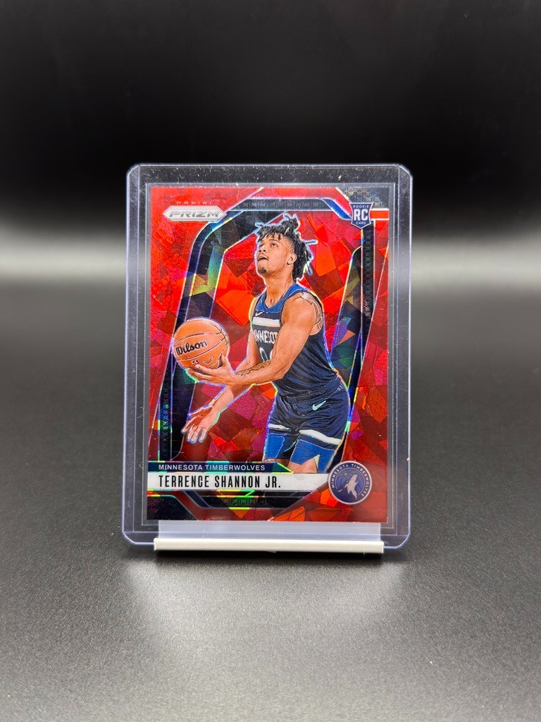 2024-25 Panini Prizm Terrence Shannon Jr #224 Timberwolves Red Cracked Ice Prizm
