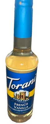 Torani Sugar Free French Vanilla Syrup, Zero Calorie,  Bottled Syrup, 25.4oz