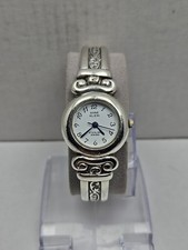 Anne Klein Sterling Bracelet Watch Swiss Quartz White Dial Womens New Battery