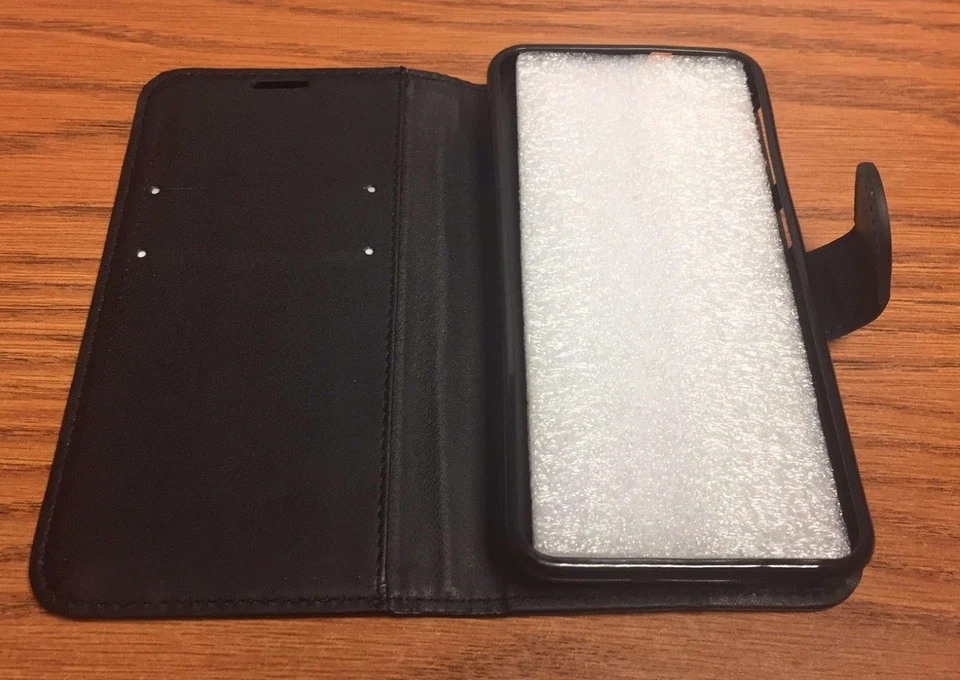 New For HTC Desire 530 Phone Leather Flip Wallet Pouch Case Cover Stand BLACK - Image 4 of 4