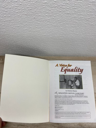 Houghton Mifflin A Voice For Equality Kids Educational Book By Darleen Ramos - Picture 4 of 6