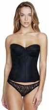 DOMINIQUE Black Longline Lace Torsolette, US 38DD, UK 38DD, NWOT