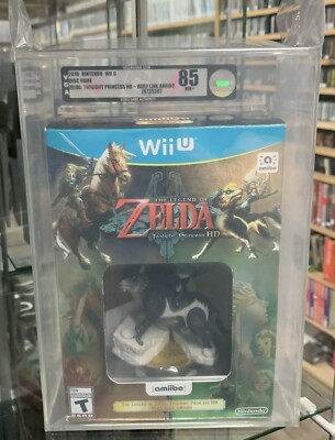 Legend of Zelda Twilight Princess HD Wolf Link Amiibo Wii U VGA 85 NM+ Wata 9.4