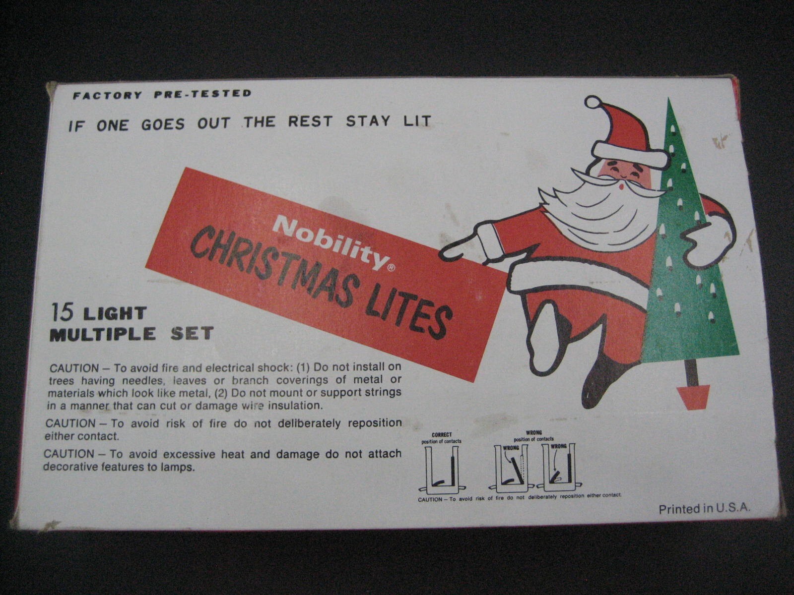 Vintage Christmas Lights Work Nobility 15 Light Set C7 eBay