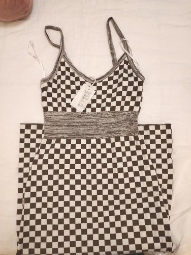 BNWT GHANDA CHECK BROWN MIDI DRESS - Picture 2 of 6