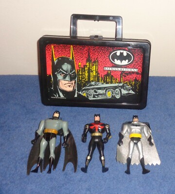 DC Comics Batman Returns Case & 3 Batman Figurns 1991