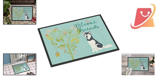Siberian Husky Doormat 18x27 Non-Slip Indoor Outdoor Rug Low Pile Decorative Mat - Picture 2 of 9