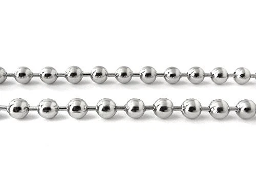 Kugelkette 3,2mm Stahl - vernickelt Meterware - Bild 2 von 2