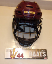 ARIZONA STATE Joey Raats #44 game-worn CCM hockey helmet 2015-18 with nameplate