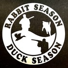 RABBIT SEASON DUCK DECAL STICKER CAR For FORD CHEVY DODGE VW HONDA MAZDA TRUCK
