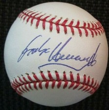 GORKYS HERNANDEZ DETROIT TIGERS SIGNED MAJOR LEAGUE OML BASEBALL w/ COA