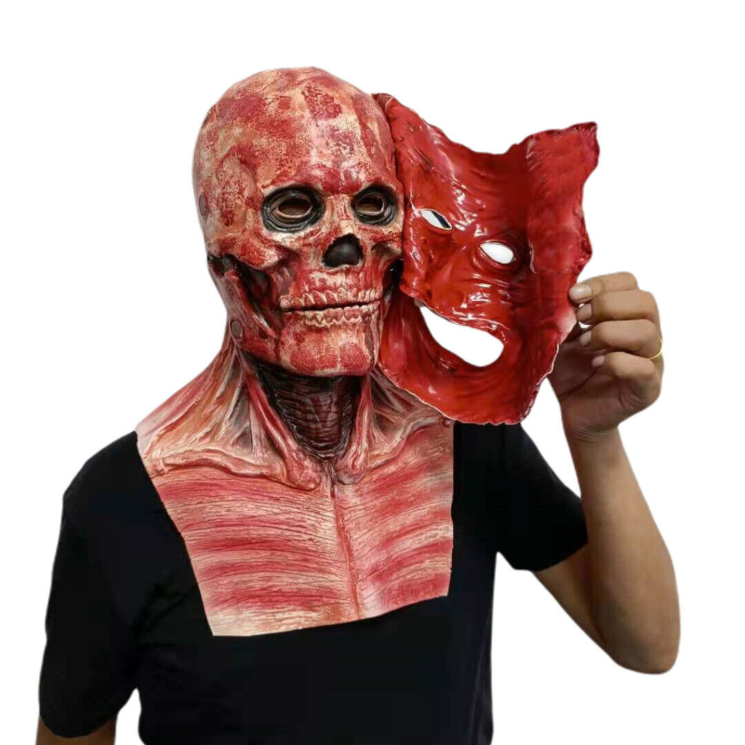 Halloween horror bloody warrior skull mask game horror skull mask