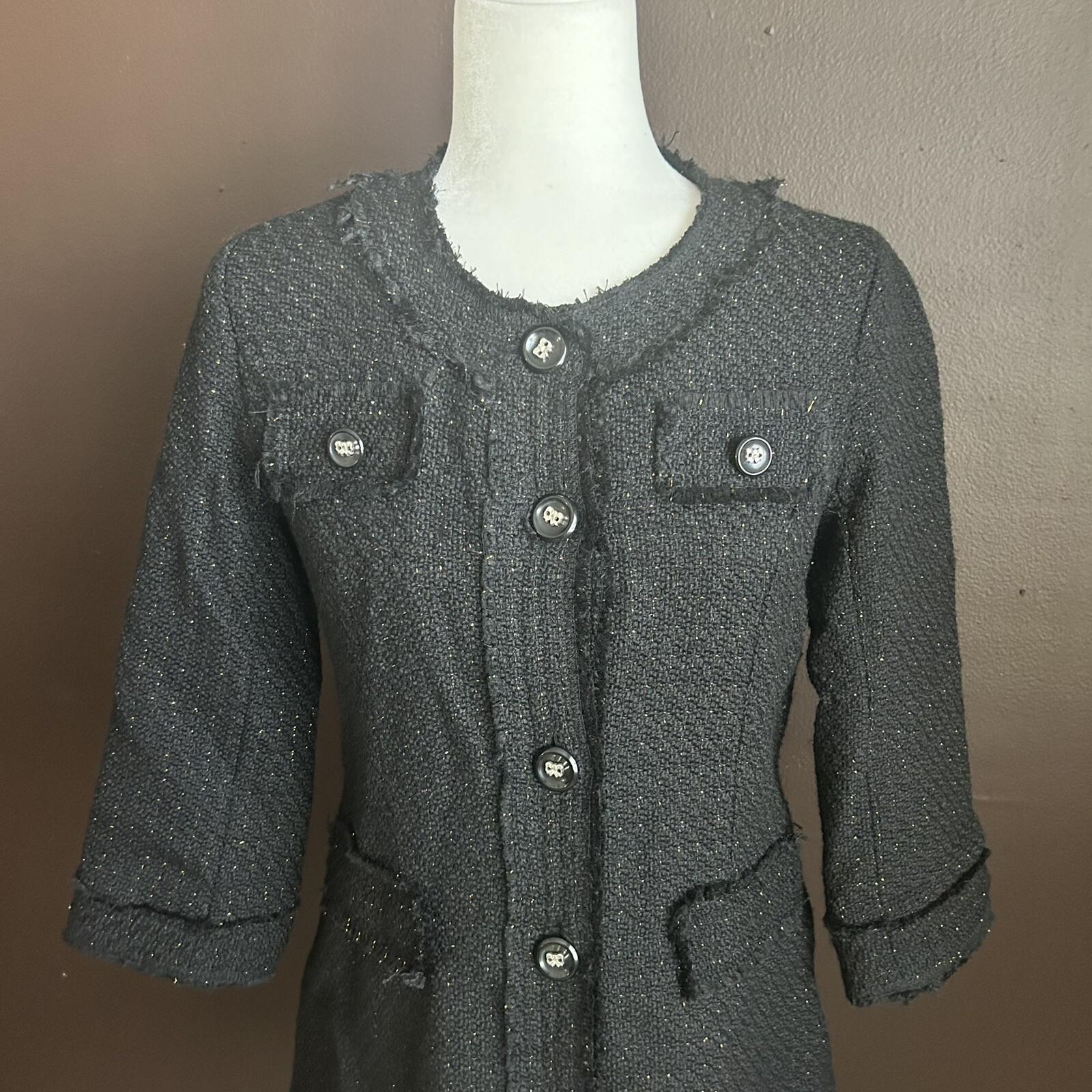 Luii size Small Button Front Designer Jacket Coat… - image 2