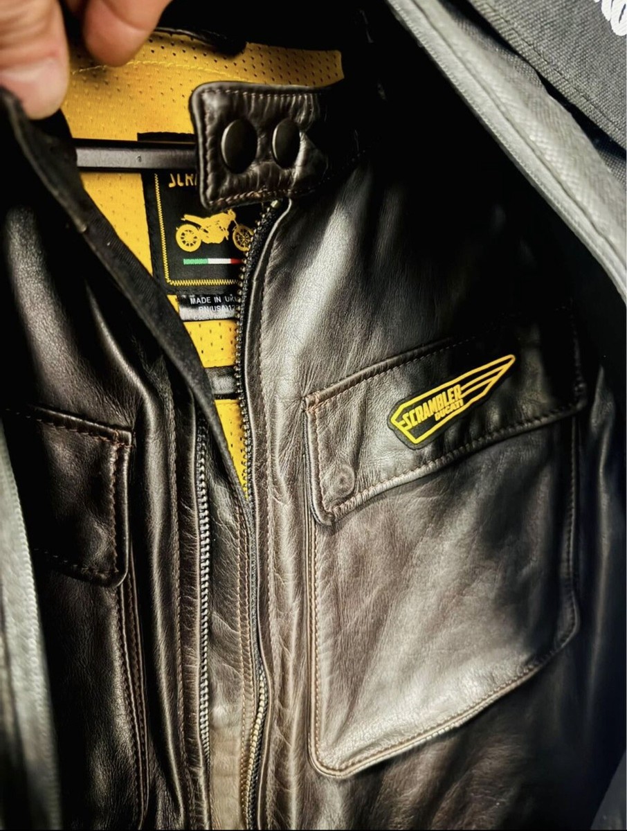 Ducati Scrambler Leather Jacket EU52 Quattrotasche | Genuine OEM