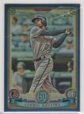 2019 Topps Gypsy Queen Chrome Box Toppers Indigo Refractors Cedric Mullins /150