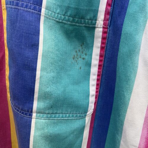 Vintage Colorful Striped Short Sleeve Retro Button Down Shirt, Men’s Size XL - Picture 4 of 4