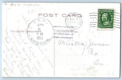 DPO (1901-1943) Rex Oregon OR Postcard Easter Greetings Holy Cross Lily Flowers