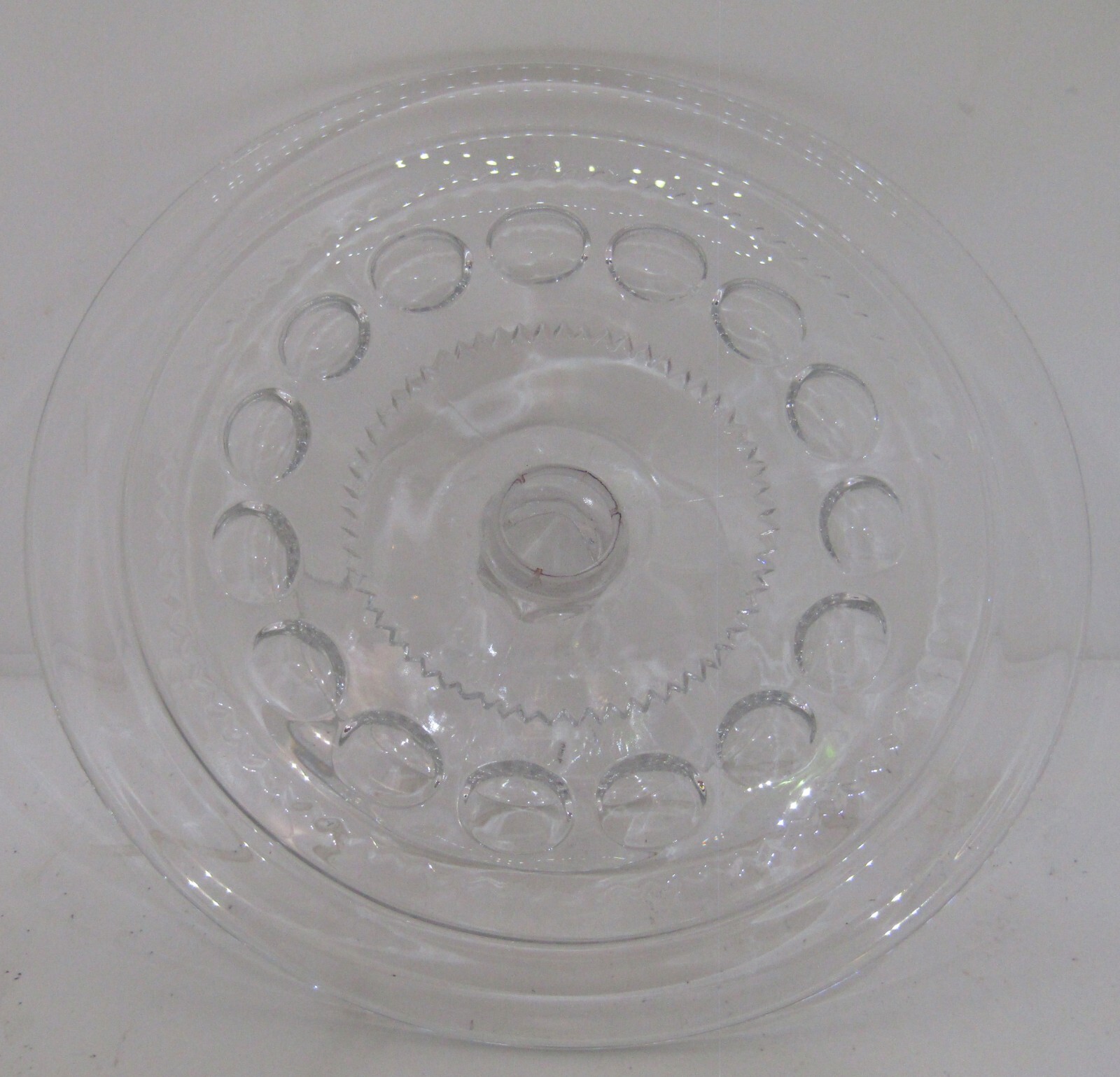 Vintage Clear Glass 9 1/2" Round Pedestal Cake Plate. eBay