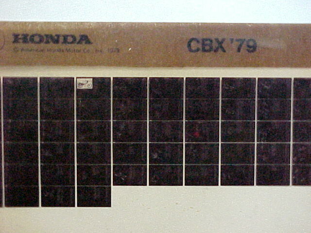 HONDA VINTAGE MOTORCYCLE PARTS MICROFICHE CBX 1979 | eBay