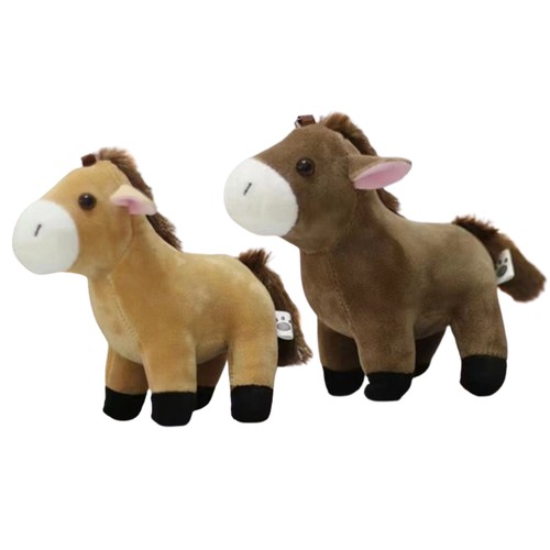 Plush Doll Pendant Cartoon Stuffed Pony Foal Plush Horse Keychain Pendant