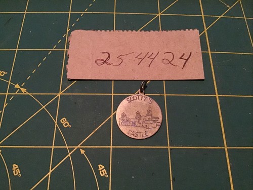 .925 Sterling Silver SCOTTY'S CASTLE CHARM Death Valley National Park 925 Disk