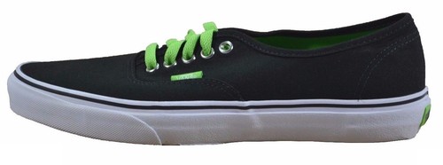 vans authentic black green