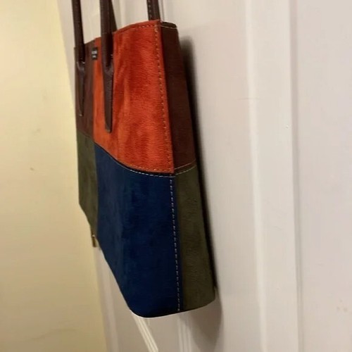 Vintage Kate Spade Wildleder Color Block Handtasche - Top gebrauchter Zustand - Bild 4 von 12