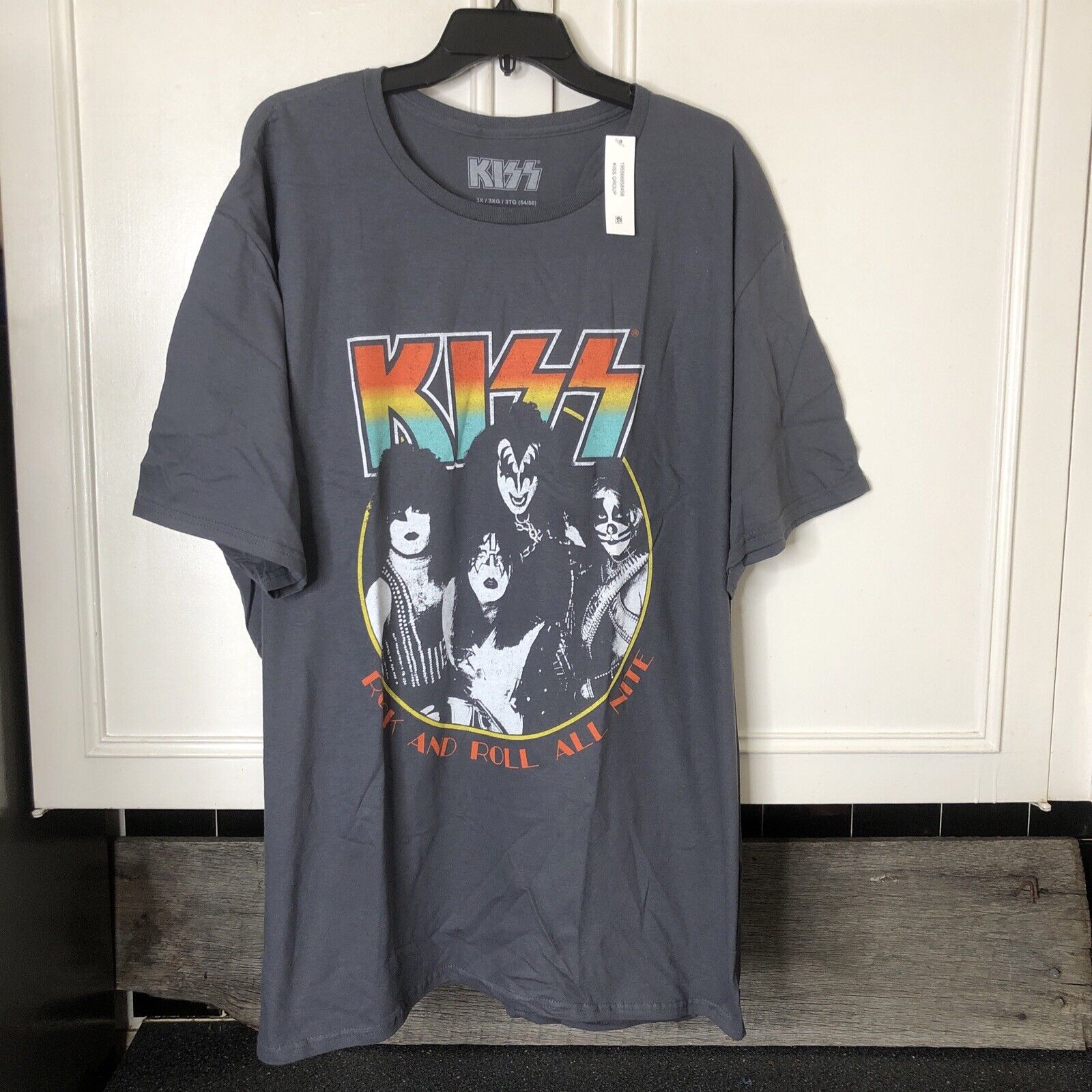 Graphic Logo and | Rock 3XL t-shirt size All Nite adult KISS Band Roll eBay