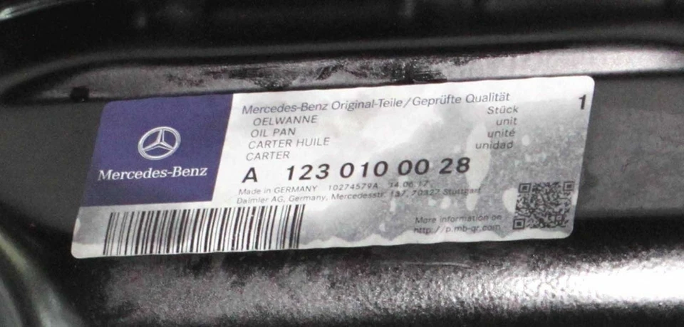 Mercedes cárter de aceite inferior con junta nuevo OEM OM617 turbo diésel y M108 M110 M114 Foto 2 de 3