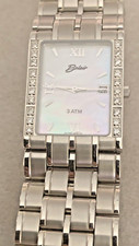 DIAMONDS Blair Rectangular Quartz Stainless Watch size 5.5 wrist
