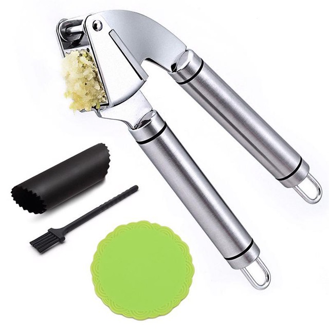 Garlic Press Fruits Juicer Reamer Stainless Steel Ginger Crusher Grater