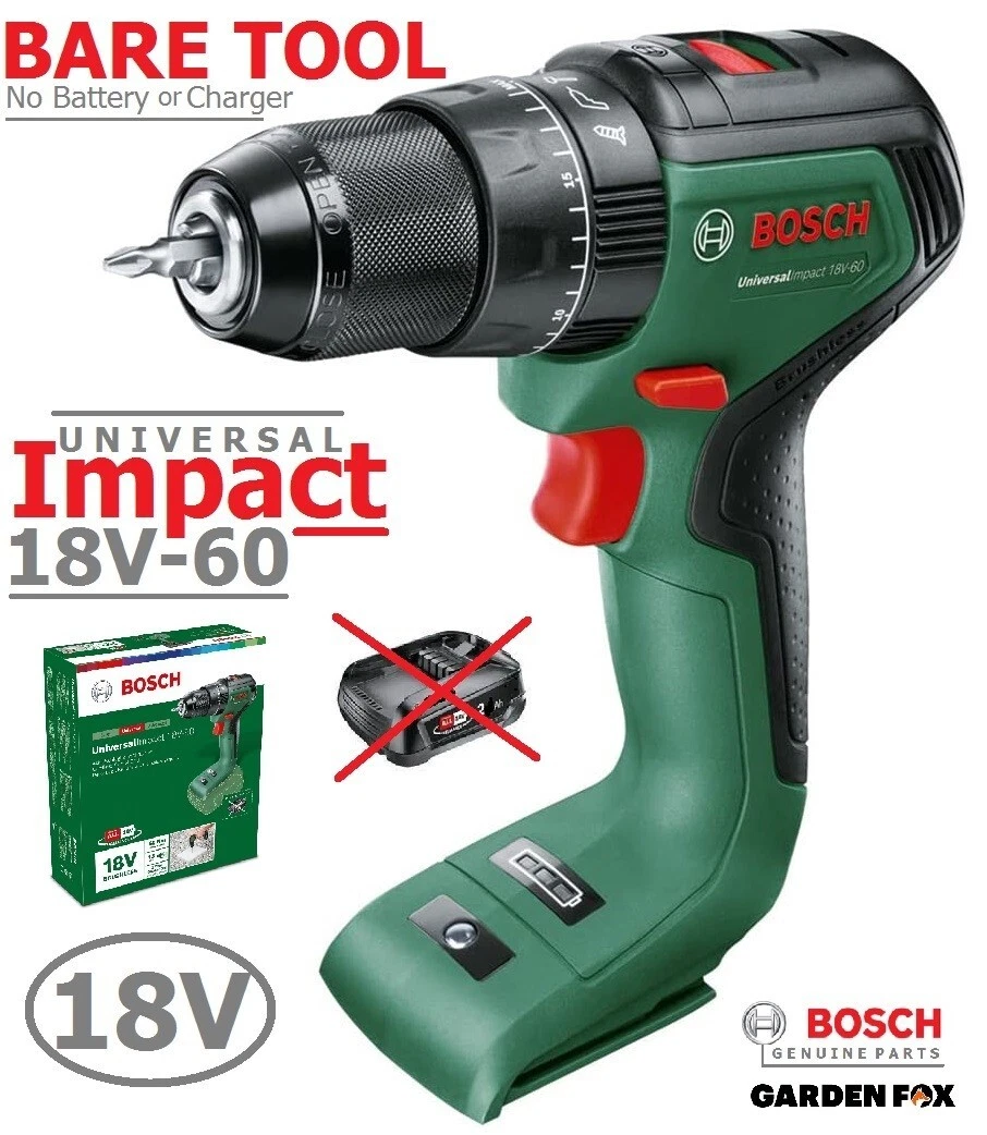 BARE TOOL BOSCH Universal IMPACT 18V 60 Cordless Drill 06039D7100 4053423230871