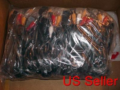 20X Lot  NEW  AV Video Audio Cable For Sony Playstation 1,2,3