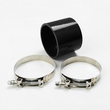 Black Straight Silicone Tubing Coupler Turbointake Hose 3.5 89mm T Bolt Clamp Black Straight Silicone Tubing Coupler Turbointake Hose 3.5 89mm T Bolt Clamp