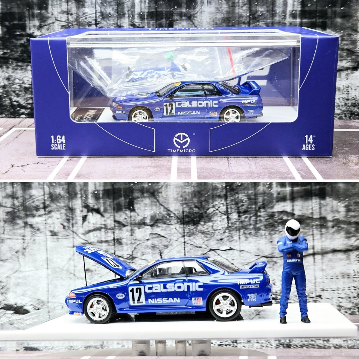 1/64 Time Micro Nissan Skyline R32 Calsonic Fig Version ‼️Second
