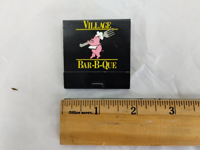 Vintage Matchbook: Village Bar-B-Que, New, Full