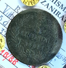 Bologna Vittorio Emanuele II° 5 Centesimi 1861 B. B/MB#916
