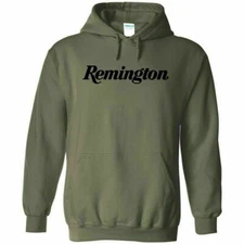 Remington Script Black Logo Hoodie Sweatshirt 2nd Amendment Pro Gun Rights Rifle
