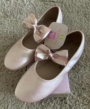 Lily  Dan Girls Pink Bow Ballet Flats Size US 2