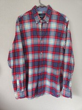 Crown  Ivy Long Sleeve Classic Fit Button Down Shirt Red Plaid Mens Large