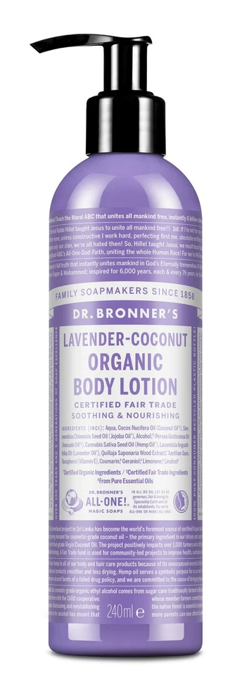 Dr Bronner Organic Lavender Coconut Lotion - 240ml