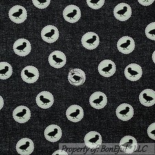 BonEful Fabric Cotton Quilt Green Black White Farm Chicken Coop Baby Dot L SCRAP
