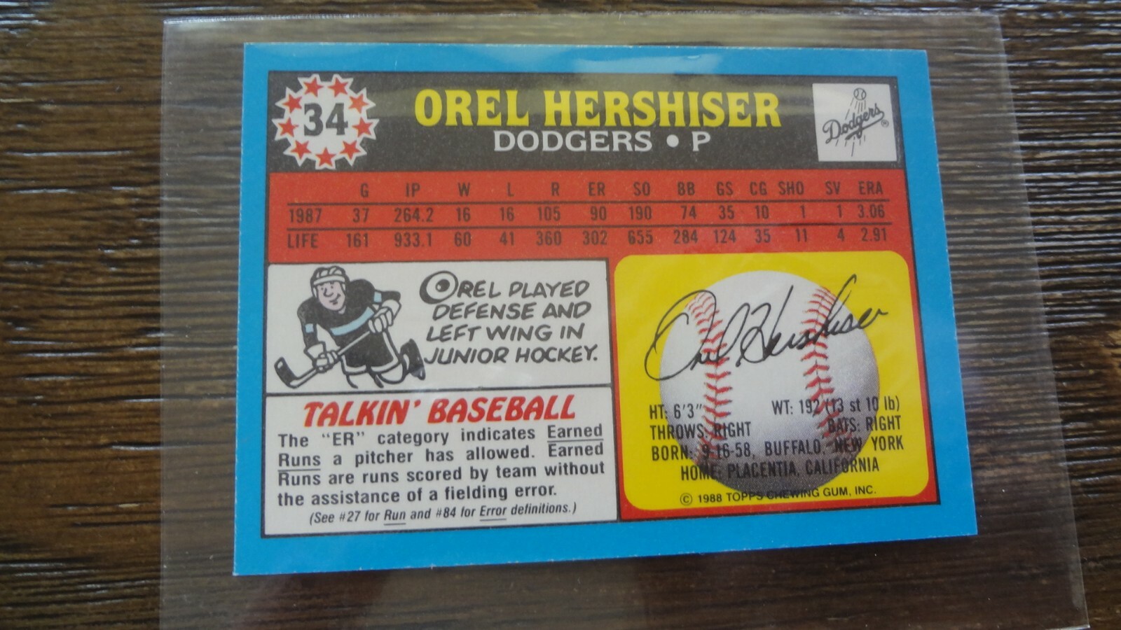 1988 TOPPS MINI 34 OREL HERSHISER BASEBALL CARD eBay
