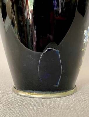 Gorgeous Vintage Japanese 'Sato' Ware Cloisonné Enameled Vase - AS