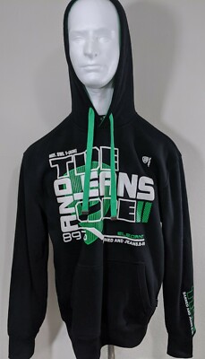 Banned Apparel UK mens kangaroo pocket pullover hoodie green black XL outerwear 
