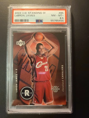 2003-04 Upper Deck Standing O LeBron James # 85 Rookie Card RC PSA 8.5
