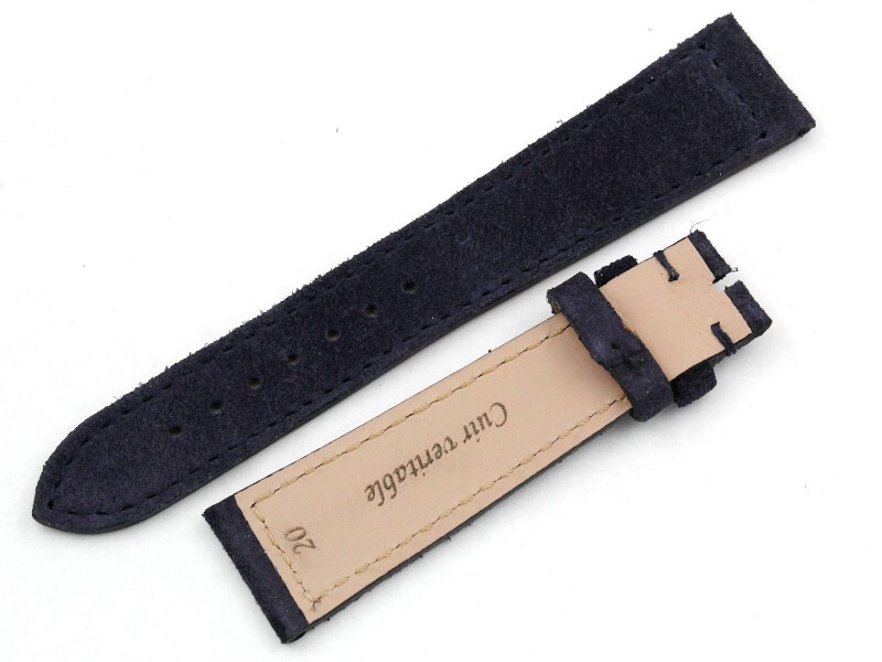 Genuine Suede Blue Handcrafted Unisex Watch Strap Top Quality-image