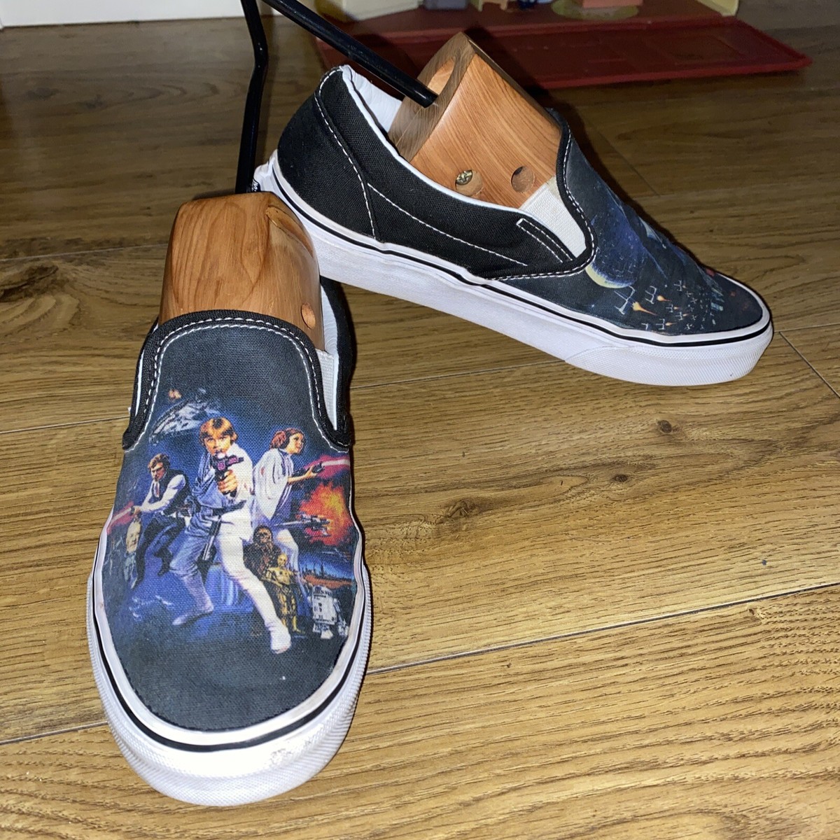 Vans Star Wars Slip On Trainers Size UK Shoes Luke Skywalker
