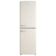 electriQ 246 L 50/50 Retro Fridge Freezer Chrome Handles • LED Light